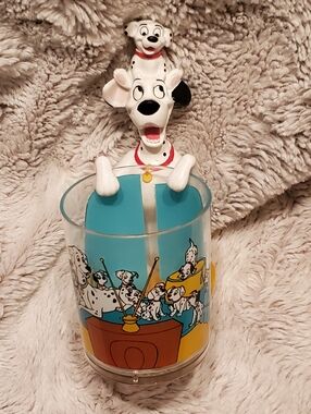 Disney 101 Dalmatians Vtg 90’s Toothbrush Holder Cup Pencils Desk Kids Figurine
